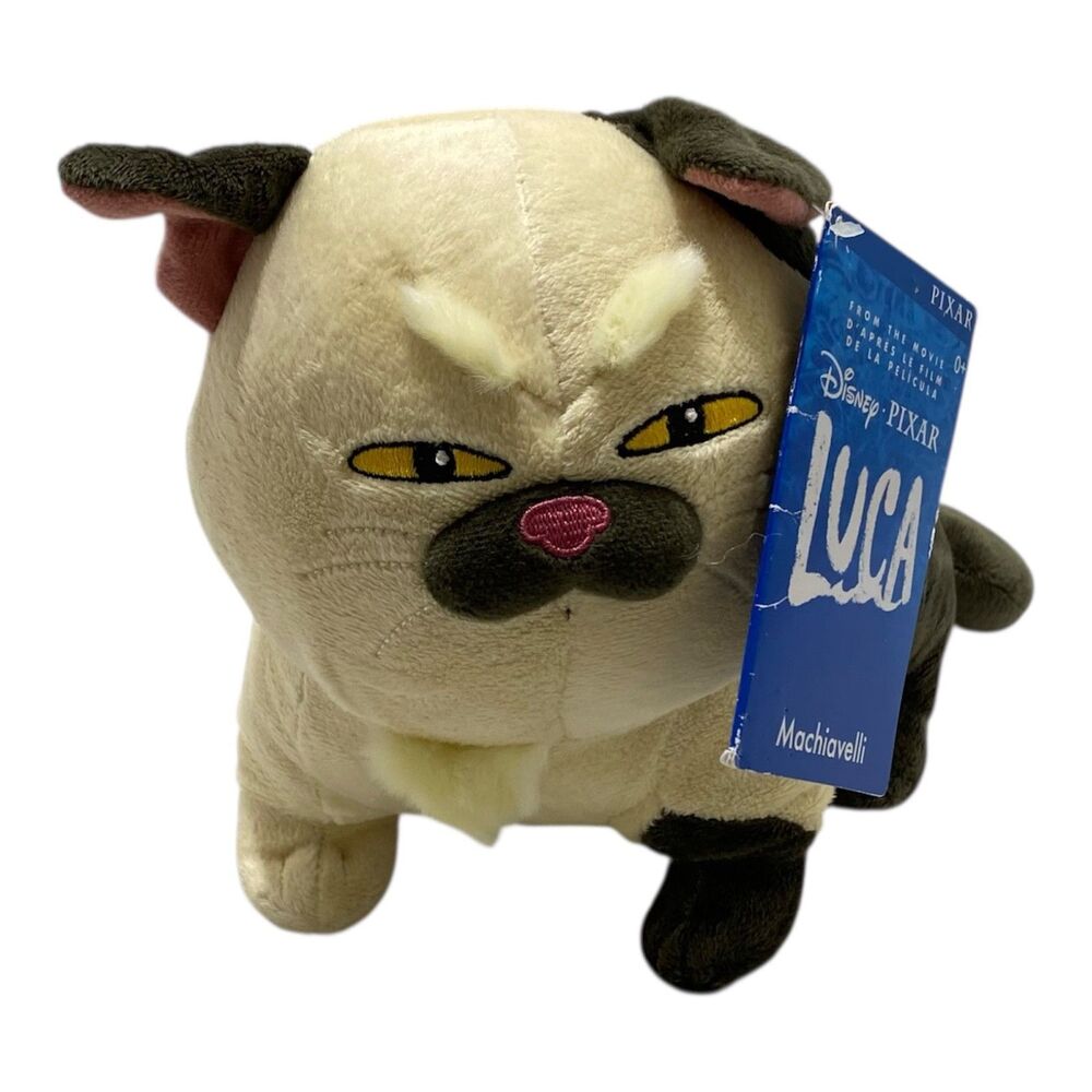 Disney Store Machiavelli Pixar Movie Luca Cat 12” Plush Exclusive Collectible
